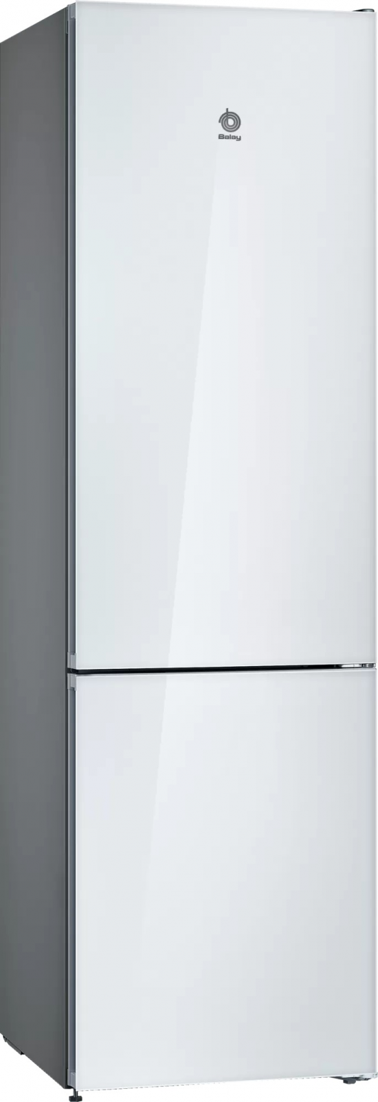 Frigorífico combi Balay 3KFD765BI, 203 x 60 cm, No Frost, clase D, cristal blanco